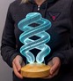 Spiral Şeklinde Gece Lambası, Helezon 3D Led Lamba