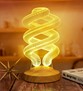 Spiral Şeklinde Gece Lambası, Helezon 3D Led Lamba