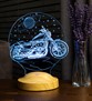 Chopper Motorsiklet, Motor Hayranlarına Hediye 3 Boyutlu, 3D Led Lamba