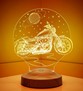 Chopper Motorsiklet, Motor Hayranlarına Hediye 3 Boyutlu, 3D Led Lamba