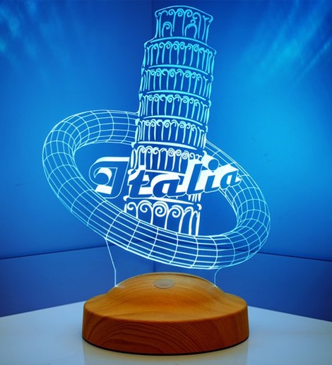3 Boyutlu İtalyan Pisa Kulesi Led Lamba