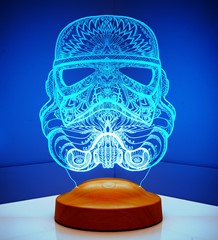 3D Star Wars Askeri Stormtrooper hediye 3 Boyutlu Led Lamba