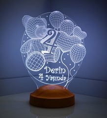 4 Yaşında Bebek Hediyesi 3D Led Lamba
