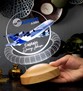 Airbus A380 Yolcu Uçağı Kişiye Özel 3D Led Lamba, Kabin Memuru Amiri Hediyesi, Uçak Severe Hediye