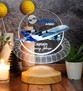 Airbus A380 Yolcu Uçağı Kişiye Özel 3D Led Lamba, Kabin Memuru Amiri Hediyesi, Uçak Severe Hediye