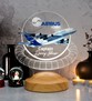 Airbus A380 Yolcu Uçağı Kişiye Özel 3D Led Lamba, Kabin Memuru Amiri Hediyesi, Uçak Severe Hediye