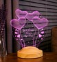 Anneler Günü Hediyesi, Anneye İsimli Hediye, Balon Kalpler Küre Kişiye Özel 3D Led Lamba