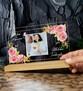 Anneler Günü Hediyesi Melek Annem Çiçekli ve Fotoğraflı Çerçeve, Anneye Hediye Fotoğraflı Ahşap Tabanlı Çerçeve Yatay