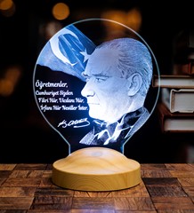 Atatürk Sözleri Hediye Led Lamba, Mustafa Kemal Atatürk Görselli Hediyeler