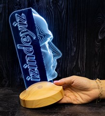 Atatürk Temalı Hediyelik Ürünler Atatürk İzindeyiz Gecelambası 3D Led Lamba, Atam İzindeyiz Sloganı, Ofis ve İşyeri Hediyesi