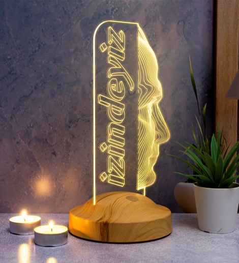 Atatürk Temalı Hediyelik Ürünler Atatürk İzindeyiz Gece lambası 3D Led Lamba, Atam İzindeyiz  Ofis ve İşyeri Hediyesi