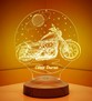 Babalar Günü Hediyesi, Süper Baba, Chopper Motorsiklet, Motor Hayranı Babaya Hediye 3 Boyutlu, 3D Led Lamba