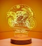 Babalar Günü Hediyesi Motosiklet Racing Motor Hayranları 3 Boyutlu, 3D Led Lamba