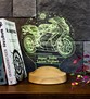 Babalar Günü Hediyesi Motosiklet Racing Motor Hayranları 3 Boyutlu, 3D Led Lamba
