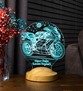 Babalar Günü Hediyesi Motosiklet Racing Motor Hayranları 3 Boyutlu, 3D Led Lamba