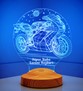Babalar Günü Hediyesi Motosiklet Racing Motor Hayranları 3 Boyutlu, 3D Led Lamba