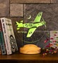 Babaya Hediye Babalar Günü Hediyesi Uçak Gecelambası Kişiye Özel 3D Led Lamba, Mustang P 51 Kuzey Amerika
