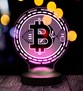 Bitcoin Led Masa Lambası, Bitcoin Hediye, Bitcoin Para Şeklinde Lamba, Kripto Dekoratif Aydınlatma