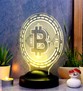 Bitcoin Led Masa Lambası, Bitcoin Hediye, Bitcoin Para Şeklinde Lamba, Kripto Dekoratif Aydınlatma