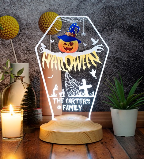 Cadılar Bayramı Hediyesi Halloween Bal Kabağı Figürlü Hediye Led Lamba