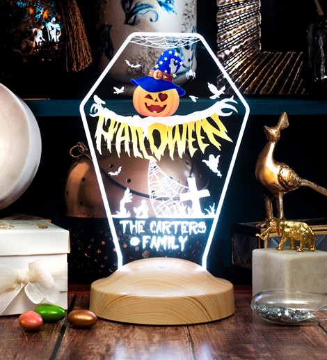 Cadılar Bayramı Hediyesi Halloween Bal Kabağı Figürlü Hediye Led Lamba