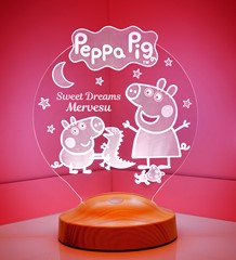 Çocuk Bebek Hediyesi Peppa Pig Led Lamba