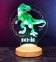 Çocuk Hediyesi Dinozor 3D Led Lamba T-rex Tasarımlı Çocuk Odası Gece Lambası 