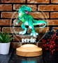 Çocuk Hediyesi Dinazor 3d Led Lamba T-rex Tasarımlı Çocuk Odası Gece Lambası