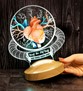 Doktor Hediyesi Kalp ve Damar Tasarımlı 3D Led Lamba, Kişiye Özel Kalp Doktoruna Hediye, Kalp Cerrah Hediyesi Renkli Masa Lambası