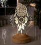 Dreamcatcher Gece Lambası Kişiye Özel Hediye, Düş Kapanı Rüya Kapanı Kişiselleştirilmiş Led Lamba, Chakra Ev ve Oda Dekoru