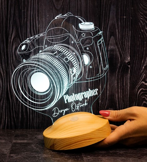 Fotoğrafçı Hediyesi DSLR Fotoğraf Makinesi Kişiye Özel Gece Lambası
