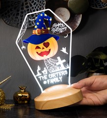 Halloween Cadılar Bayramı Parti Süsü, Halloween Gecesi Temalı LED Lamba, Bal Kabağı, Şapka, Yarasa, Hayalet, Kedi, Tasarımlı Parti Dekorasyonu, Halloween Hediye Fikirleri, İsimli Halloween Süsü