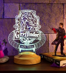 Harry Potter Hogwarts Gryffindor Hediyesi, Hogwarts Hayranları Hediyesi Kişiye Özel 3D Led Lamba
