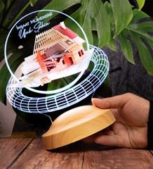 İnşaat Mühendisi Hediyesi, Müteahhit Hediyesi, Mimara Hediye 3D Led Gece Lambası 