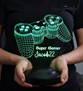 Joystick Tasarımlı, Oyun Konsolu Tasarım  Kişiye Özel Gamer Hediyesi 3 Boyutlu  led lamba, Gamer Masa Lambası