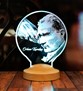 Mustafa Kemal Atatürk Görselli Hediye, İsimli Atatürk Görseli ve Türk Bayrağı Hediyesi Led Lamba