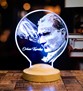 Mustafa Kemal Atatürk Görselli Hediye, İsimli Atatürk Görseli ve Türk Bayrağı Hediyesi Led Lamba
