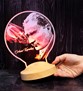 Mustafa Kemal Atatürk Görselli Hediye, İsimli Atatürk Görseli ve Türk Bayrağı Hediyesi Led Lamba