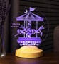 Atlıkarınca Led Lamba, İsimli Nostaljik Atlı Karınca Çocuk Odası Hediyesi Gece Lambası, Carousel Dekoratif Hediye Led Lamba