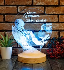 Canım Öğretmenim Atatürk, Öğretmenler Günü Hediyesi, Mezuniyet Hatırası Hediyesi, Kişiye Özel Lamba 