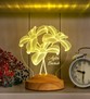 Çiçek Buketi Led Lamba, Sevgiliye Hediye, Sevgiliye Doğum Günü Hediye, Kişiye Özel 3D Led Lamba