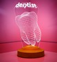 Diş Doktoru Hediyesi, Diş Hekimine Hediye, Dünya Diş Hekimleri Günü Hediyesi, Dentist Temalı İsimli 3 Boyutlu Led Lamba