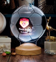 Futbol Topu 3 Boyutlu Takım Logolu Led Lamba, Antrenör Hediyesi Kulüp Logolu, Futbol Hayranlarına, Hocaya, Futbol Seven Çocuğa Hediye
