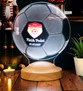 Futbol Topu 3 Boyutlu Takım Logolu Led Lamba, Antrenör Hediyesi Kulüp Logolu, Futbol Hayranlarına, Hocaya, Futbol Seven Çocuğa Hediye