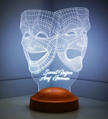Kişiye Özel 3 Boyutlu Maske Led Lamba