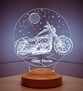 Kişiye Özel 3 Boyutlu Motorsiklet Led Lamba Klasik Motosiklet Modeli 3D led lamba