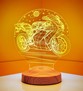 Racing Motosiklet Motor Hayranlarına Hediye 3D Led Lamba, Erkeğe Hediye, Motor GP Kişiye Özel 3 Boyutlu Lamba