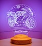 Racing Motosiklet Motor Hayranlarına Hediye 3D Led Lamba, Erkeğe Hediye, Motor GP Kişiye Özel 3 Boyutlu Lamba