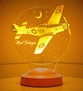 Uçak Hediyesi, İsimli Uçak Figürlü Hediye, İsimli Pilot Hediyesi, Uçak Tasarımlı Pilot Hediyesi, Kişiye Özel Led Lamba