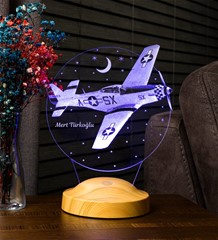 Uçak Hediyesi, İsimli Uçak Figürlü Hediye, İsimli Pilot Hediyesi, Uçak Tasarımlı Pilot Hediyesi, Kişiye Özel Led Lamba